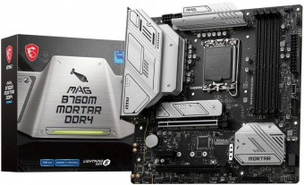 Материнская плата MSI MAG B760M MORTAR MAX WIFI DDR4 Soc-1700 Intel B760 4xDDR4 mATX AC`97 8ch(7.1) 2.5Gg+HDMI+DP от магазина РЭССИ