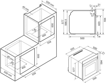 Духовой шкаф Электрический Krona Essenza 60 S G2 нержавеющая сталь/черный от магазина РЭССИ