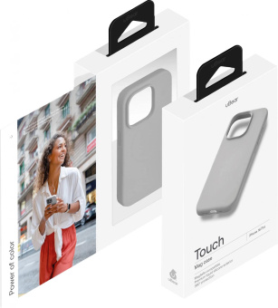 Чехол (клип-кейс) uBear для Apple iPhone 16 Pro Touch with MagSafe светло-серый (CS408LG63PTH-I24M) от магазина РЭССИ