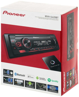 Автомагнитола Pioneer MVH-S420BT 1DIN 4x50Вт AUX DSP 2 от магазина РЭССИ
