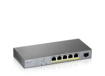 Коммутатор Zyxel NebulaFlex Pro GS1350-6HP GS1350-6HP-EU0101F 5G 1SFP 5PoE+ 60W управляемый от магазина РЭССИ