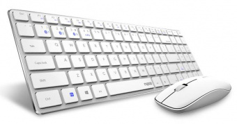 Клавиатура + мышь Rapoo 9300M клав:белый мышь:белый USB беспроводная Bluetooth/Радио Multimedia (18479) от магазина РЭССИ