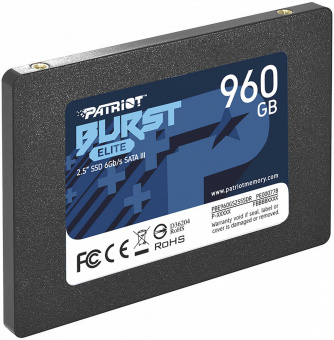 Накопитель SSD Patriot SATA III 960Gb PBE960GS25SSDR Burst Elite 2.5" от магазина РЭССИ