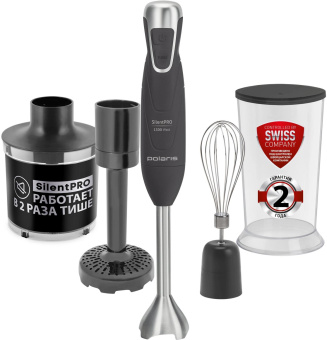 Блендер погружной Polaris PHB 1380 Silent 1300Вт серый/серебристый от магазина РЭССИ