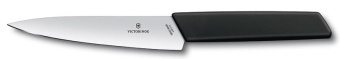 Нож кухонный Victorinox Swiss Modern (6.9013.15B) стальной разделочный лезв.150мм прямая заточка черный блистер от магазина РЭССИ
