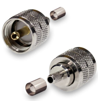 Разъем UHF U-111F PL259(male) на кабели RG-58, LMR-195, RG-142, RG-400, обжимной от магазина РЭССИ