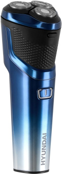 Бритва роторная Hyundai H-SH8089 реж.эл.:3 питан.:аккум. голубой от магазина РЭССИ