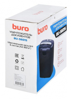 Шредер Buro Home BU-S601S (секр.Р-1) ленты 6лист. 10лтр. пл.карты от магазина РЭССИ