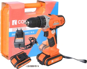 Аккумуляторный шуруповерт Союз ДШС-18-2К-ПРОМО от магазина РЭССИ