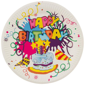 Набор бумажных тарелок Волшебная страна Happy Birthday 23 см 6 шт 007149 от магазина РЭССИ