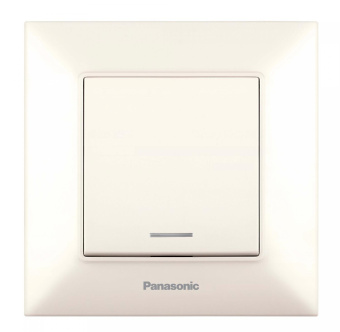 Переключатель Panasonic Arkedia Slim скрыт. 1кл. проходной с подсветкой IP20 бежевый (упак.:1шт) (WNTC00042BG-RU) от магазина РЭССИ