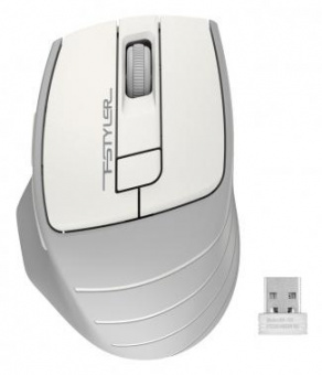 Мышь A4Tech Fstyler FG30 белый/серый оптическая (2000dpi) беспроводная USB (6but) от магазина РЭССИ