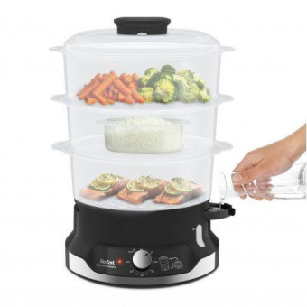 Пароварка Tefal VC204810 3ярус. 800Вт черный от магазина РЭССИ