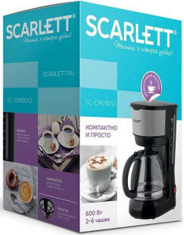 Кофеварка капельная Scarlett SC-CM33012 600Вт черный от магазина РЭССИ