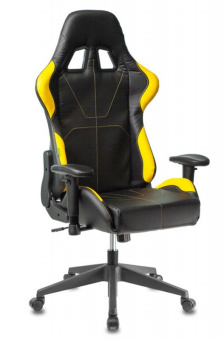 Кресло игровое Zombie VIKING 5 AERO черный/желтый эко.кожа с подголов. крестов. пластик от магазина РЭССИ