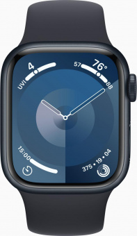 Смарт-часы Apple Watch Series 9 A2978 41мм OLED корп.темная ночь Sport Band рем.темная ночь разм.брасл.:130-180мм (MR8W3ZP/A) от магазина РЭССИ