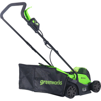 Аккумуляторная газонокосилка GreenWorks 24V 33 см бесщеточная без АКБ и ЗУ 2516107 от магазина РЭССИ