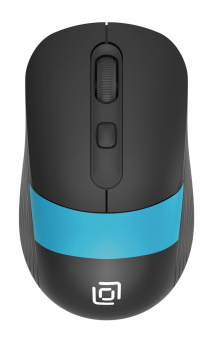 Мышь Оклик 310MW черный/синий оптическая (3200dpi) беспроводная USB для ноутбука (3but) от магазина РЭССИ