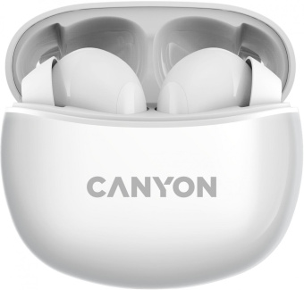 Гарнитура внутриканальные Canyon TWS-5 белый беспроводные bluetooth в ушной раковине (CNS-TWS5W) от магазина РЭССИ