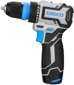 Дрель-шуруповерт Deko Loner 12V Pro аккум. патрон:быстрозажимной (кейс в комплекте) (085-1122) от магазина РЭССИ