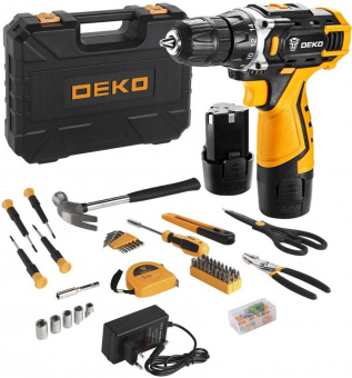 Дрель-шуруповерт Deko DKCD12FU-Li-Ion аккум. патрон:быстрозажимной (кейс в комплекте) (063-4117) от магазина РЭССИ