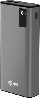 Мобильный аккумулятор Cactus CS-PBFSFA-20000 20000mAh 4.5A 2xUSB-A/USB-C серый от магазина РЭССИ