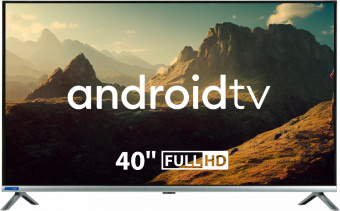 Телевизор LED Hyundai 40" H-LED40BS5008 Android TV Frameless серебристый FULL HD 60Hz DVB-T2 DVB-C DVB-S DVB-S2 USB WiFi Smart TV от магазина РЭССИ