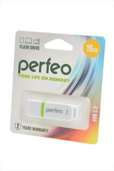 Носитель информации PERFEO PF-C11W016 USB 16GB белый BL1 от магазина РЭССИ