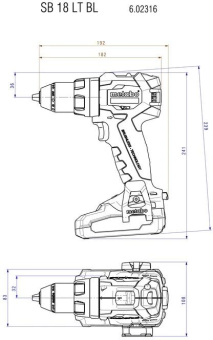 Дрель-шуруповерт Metabo SB 18 LT BL 18Вт аккум. патрон:быстрозажимной (кейс в комплекте) (602316500) от магазина РЭССИ