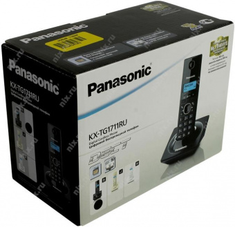 Р/Телефон Dect Panasonic KX-TG1711RUB черный АОН от магазина РЭССИ
