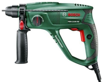 Перфоратор Bosch PBH 2100 RE патрон:SDS-plus уд.:1.7Дж 550Вт (кейс в комплекте) от магазина РЭССИ