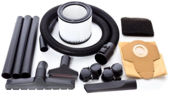 Строительный пылесос RedVerg RD-VC18/U 400Вт (уборка: сухая/сбор воды) черный от магазина РЭССИ