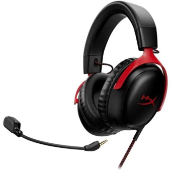 Наушники с микрофоном HyperX Cloud III черный/красный 1.2м мониторные оголовье (727A9AA) от магазина РЭССИ
