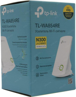 TP-Link TL-WA854RE 300Mbps Wireless N Wall Plugged Range Extender, Atheros, 2T2R, 2.4GHz, 802.11n/g/b, Ranger Extender button, Range extender mode, with internal Antennas,without LAN Port от магазина РЭССИ