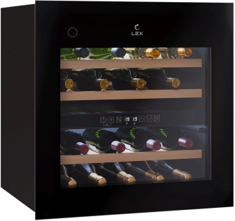 Винный шкаф Lex LWD6036BL dual zone PP 1-нокамерн. черный (CHAT500008) от магазина РЭССИ