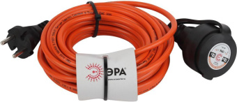 Удлинитель силовой Эра UPx-1-2x1-10m-IP44 (Б0046805) 2x1.0кв.мм 1розет. 10м ПВС 10A без катушки оранжевый от магазина РЭССИ