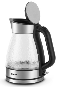 Чайник электрический Vitek VT-8808 1.7л. 2200Вт прозрачный/нержавеющая сталь корпус: стекло/металл от магазина РЭССИ