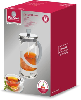 Френч-пресс Rondell Crystal Grey RDS-839 0.8л серый от магазина РЭССИ