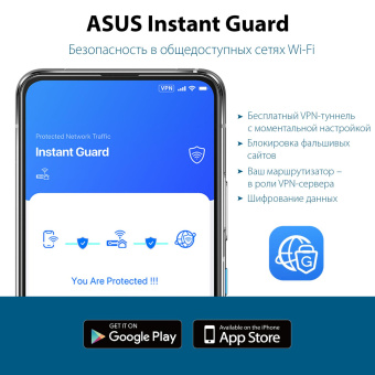 Маршрутизатор Asus TUF-AX6000 AX6000 2.5GE/USB3.0 компл.:устройство/крепления/адаптер черный (упак.:1шт) от магазина РЭССИ