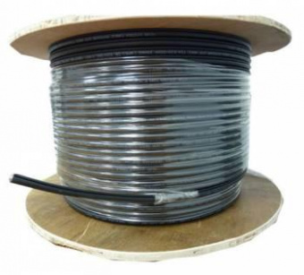Кабель сетевой UTP 4 пары cat5E solid 0.50мм CCA 305м черный outdoor от магазина РЭССИ