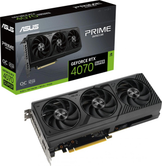 Видеокарта Asus PCI-E 4.0 PRIME-RTX4070S-O12G NVIDIA GeForce RTX 4070 Super 12Gb 192bit GDDR6X 2520/21000 HDMIx1 DPx3 HDCP Ret от магазина РЭССИ