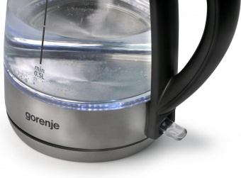 Чайник электрический Gorenje K17GE 1.7л. 2150Вт черный (корпус: стекло) от магазина РЭССИ