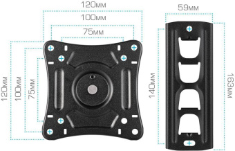 Кронштейн для телевизора Arm Media LCD-205 черный 14"-42" макс.25кг настенный поворот и наклон от магазина РЭССИ