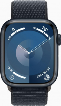 Смарт-часы Apple Watch Series 9 A2980 45мм OLED корп.темная ночь Sport Loop рем.темная ночь разм.брасл.:145-220мм (MR9C3LL/A) от магазина РЭССИ