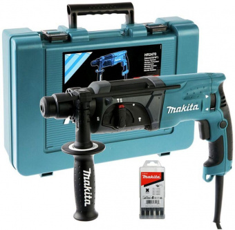 Перфоратор Makita HR2470X15 патрон:SDS-plus уд.:2.7Дж 780Вт (кейс в комплекте) от магазина РЭССИ