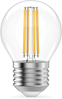 Лампа филам. Gauss Filament 8Вт цок.:E27 шар св.свеч.бел.теп. (упак.:10шт) (52218) от магазина РЭССИ