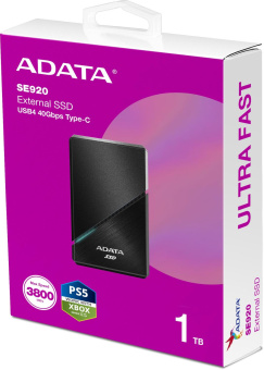 Накопитель SSD A-Data USB-C 4.0 1TB SE920-1TCBK SE920 2.5" черный от магазина РЭССИ