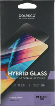 Защитное стекло для экрана BoraSCO Hybrid Glass прозрачный для ZTE Blade A3 (2020) 2.5D антиблик. 1шт. (50120) от магазина РЭССИ
