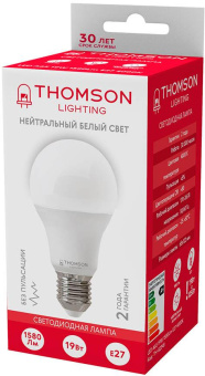 Лампа светодиодная Thomson TH-B2348 19Вт цок.:E27 груша 220B 4000K св.свеч.бел.нейт. A (упак.:1шт) от магазина РЭССИ