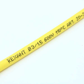 Трубка термоусадочная 3,0/1,5 желтая от магазина РЭССИ